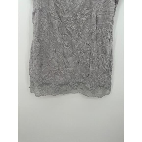 Maurices Y2K Gray Crinkle Lace Tank Top Camisole Size M NWT Fairy Coquette - Picture 3 of 7